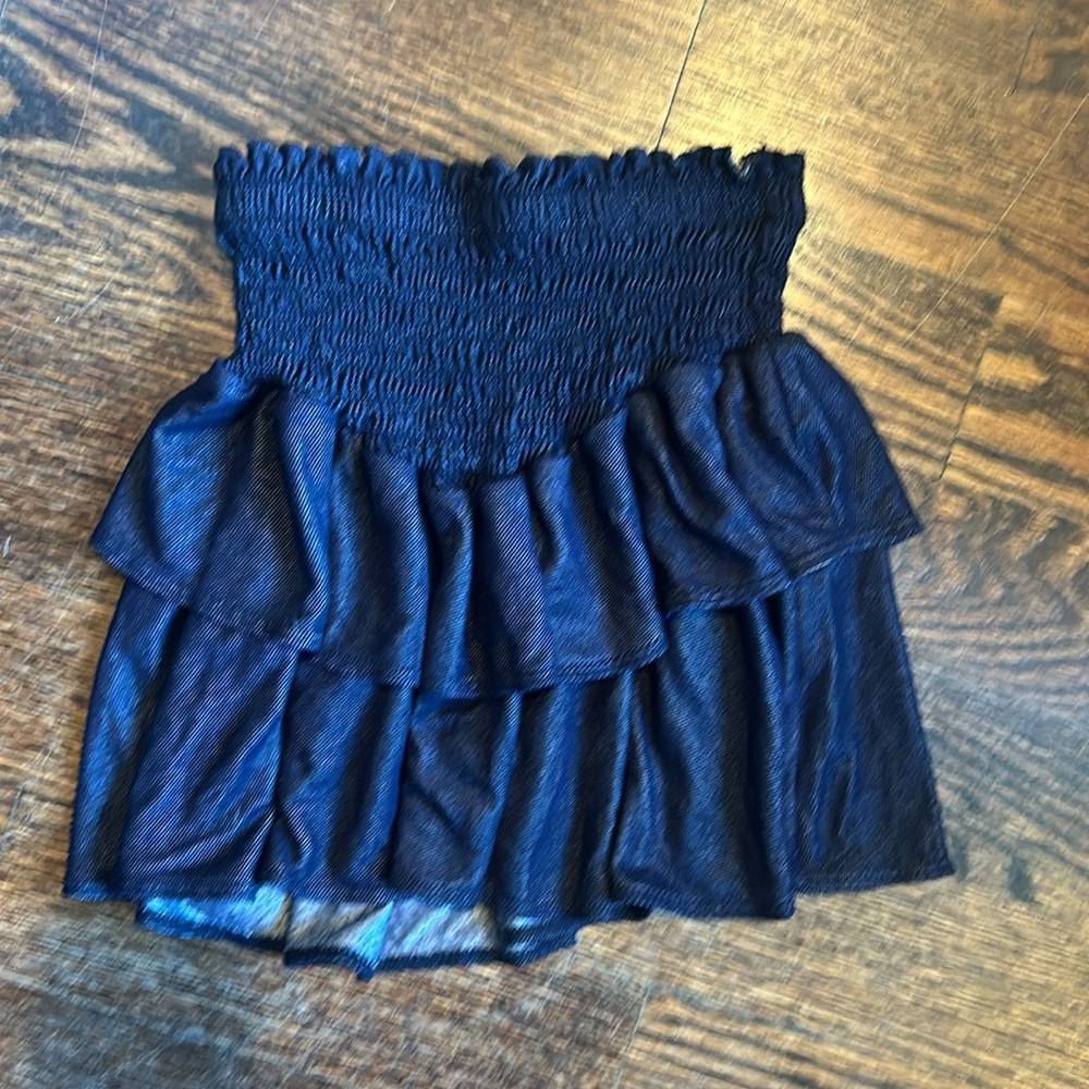 Cheryl Kids, Girls Ruffle Blue Skirt, Size Kids Large (219)